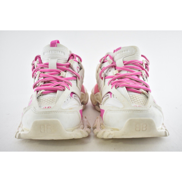 Balenciaga Track Sneaker Pink White Distress Worn Out Platform Flat Trainer 38 - Picture 5 of 12